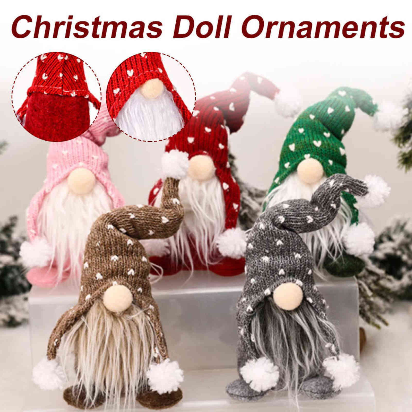 1Pc Christmas Gnomes Plush Santa Doll Xmas Gonk Dwarf Elf Decoration Gifts Ornaments For Christmas New Year Decor Gift L260526-image-739016992