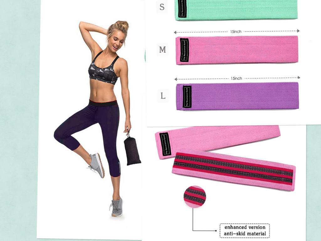 

Anti Slip Circle Hip Resistance Bands Training Expander Gym Yoga Pilates Leg Workout Elastic Rubber Bands Fitness Equipment