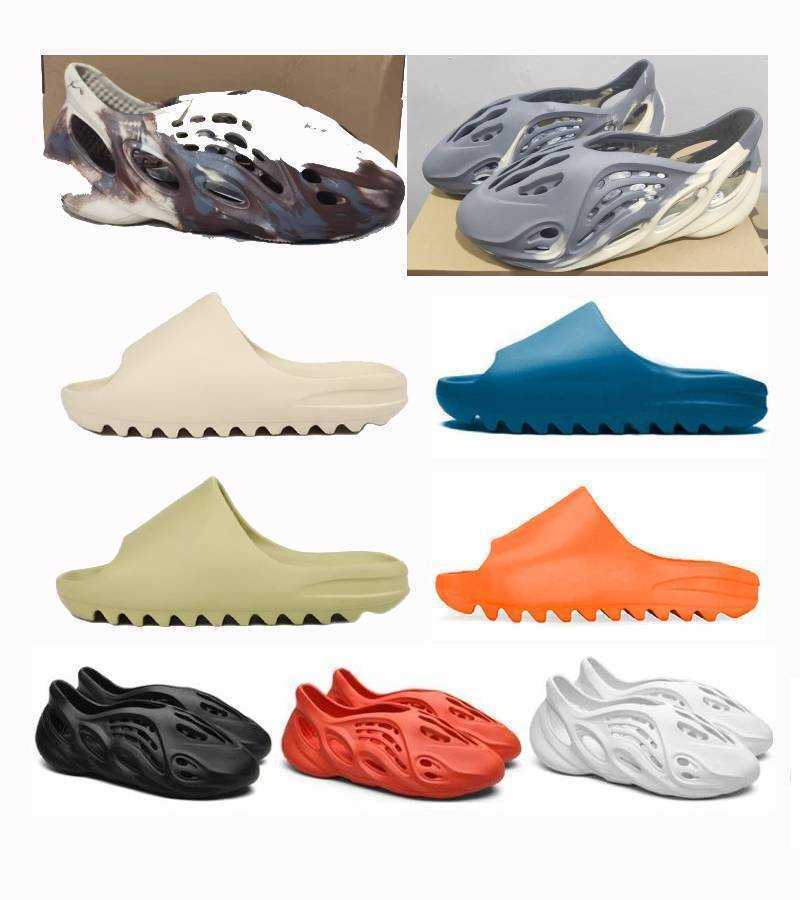 

Slides Moon Kanye Grey Foam Slide Kane Rubber Slipper Thick Bottom Wide Shoes Size Eur36-45 Us5-us11 Men Women with Box bb, Black