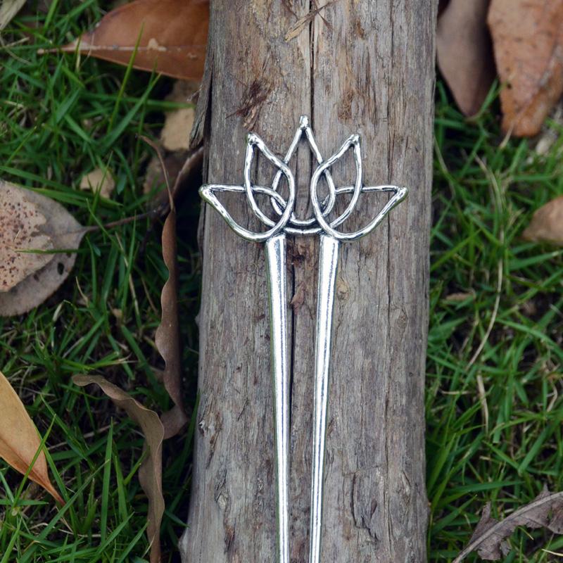 

Hair Clips & Barrettes Lotus Flower Mushroom Sticks For Women Lounger Hairpin Accessories, Golden;silver