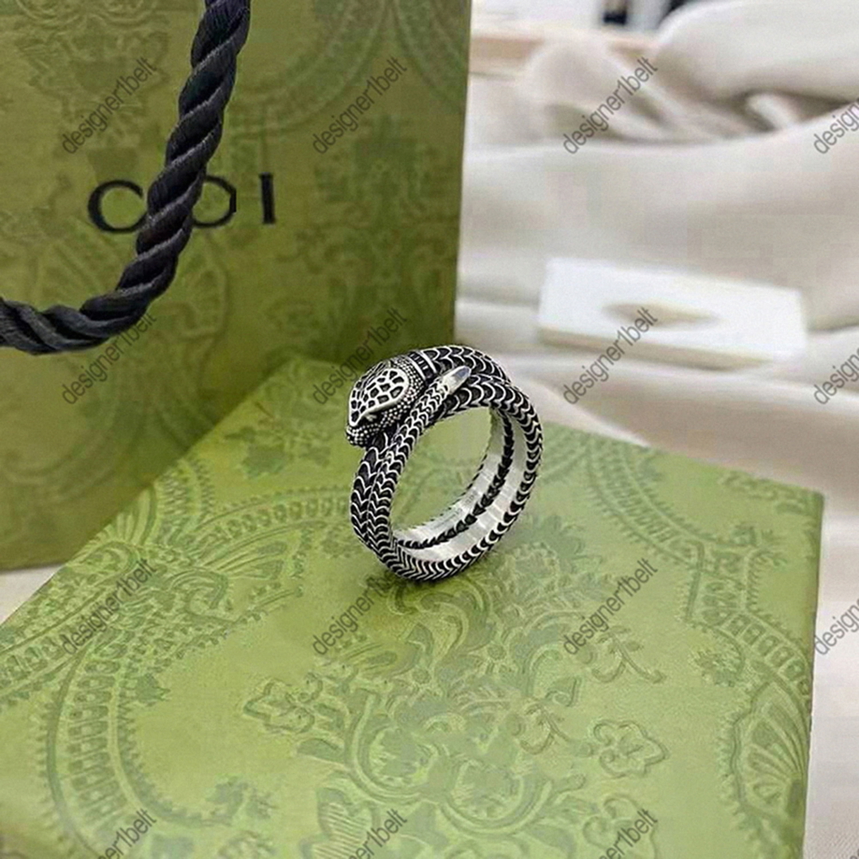 

Classic snake Ring for Women Original Great Quality Shaped g Rings with box Designs luxur Bague 2021