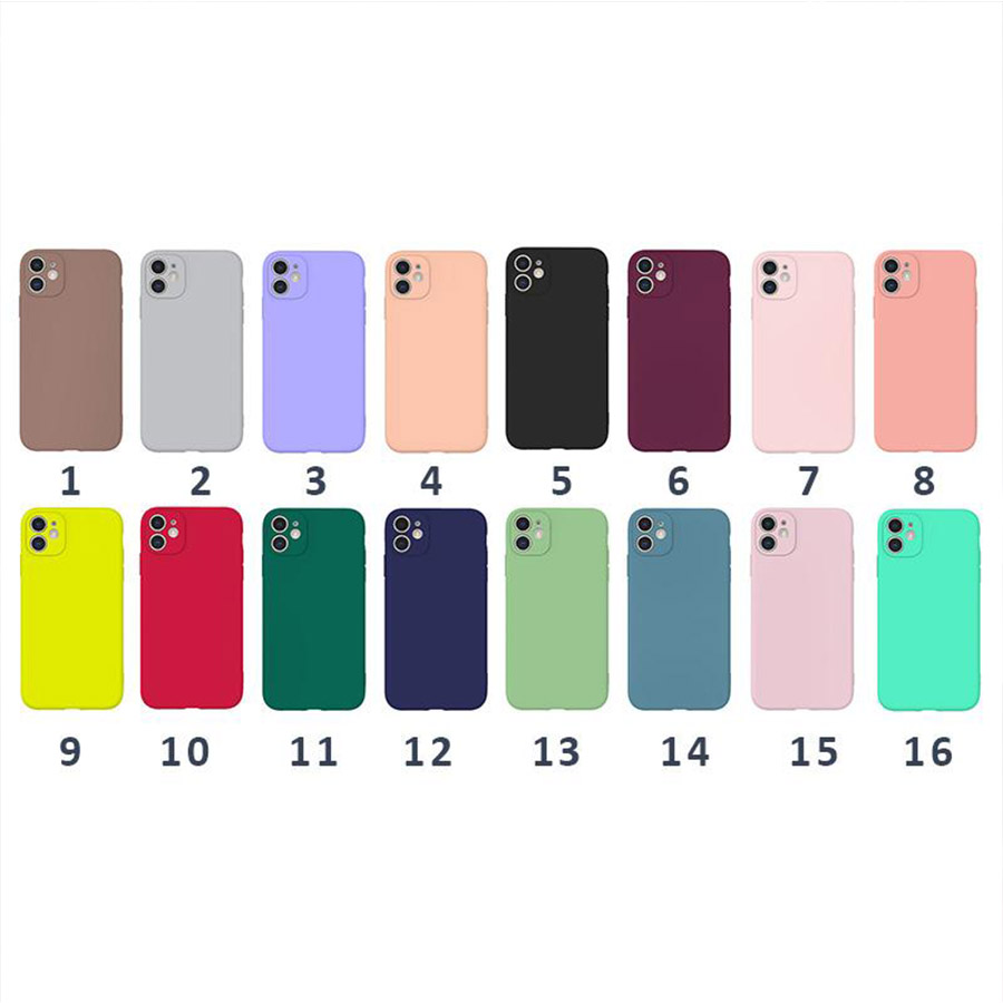 

16 Color TPU material easy to clean and anti-throwing protective shell case for iPhone 78 plus xs xr 11, White