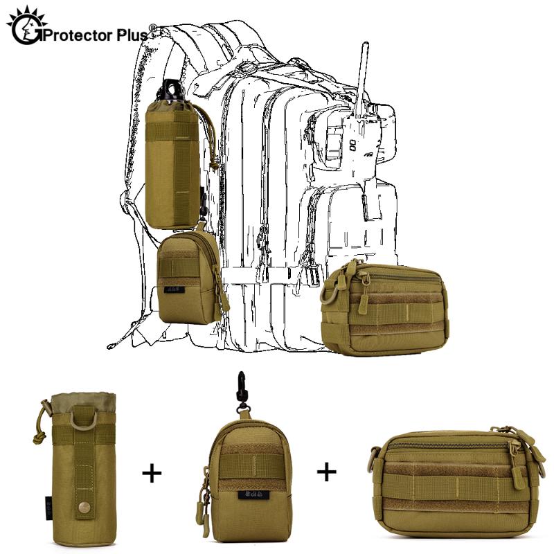 

Stuff Sacks PROTECTOR PLUS Tactical Pouch Set 3 Bags Molle Expand Outdoor Sports Hunting Cycling Camo Bag Single Shoulder Waist Waterproof, Jd