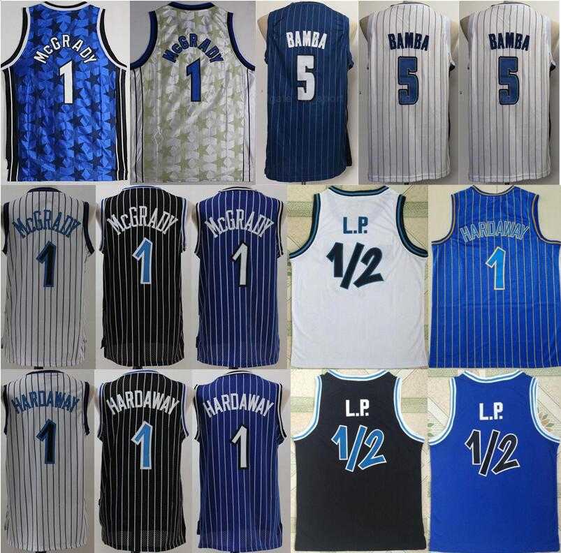 

Men Basketball Mohamed Bamba 5 Tracy McGrady Jersey Penny Hardaway 1 Black Blue White Team Breathable Excellent Quality, 5 blue