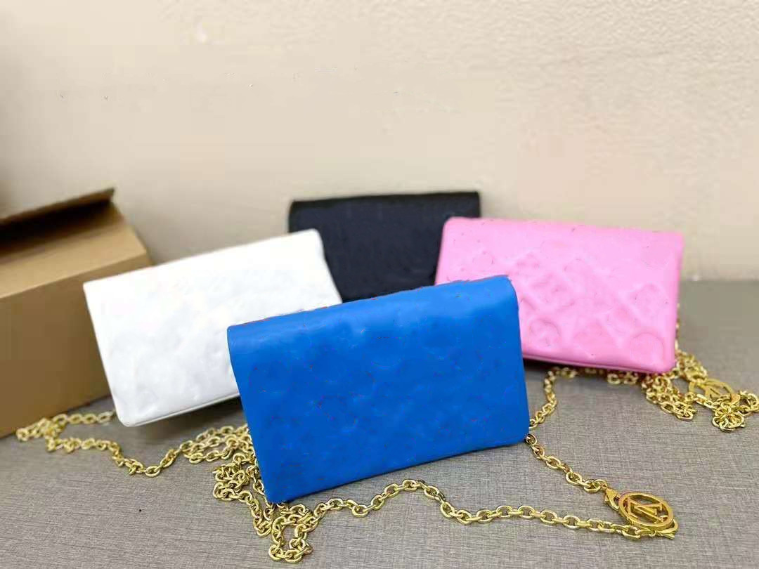 

Women's Bag Girls Women Genuine Leather Purses Handbags Handbag Shoulder Bags Chain Inclined Embossment Candy Colors, Customize
