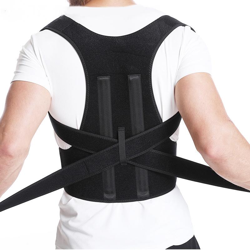 

Back Support Posture Corrector For Men Women Children Health Postural Fixer Tape Brace Providing Relief Spine Pain Belt, Black