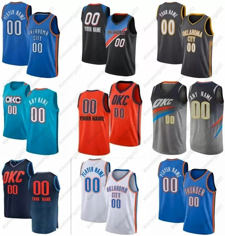 

Custom Shai 2 Gilgeous-Alexander Basketball Jerseys Josh City 17 Pokusevski OKC Russell 0 Westbrook Darius 7 Bazley Esition Jersey Blue, Black;red