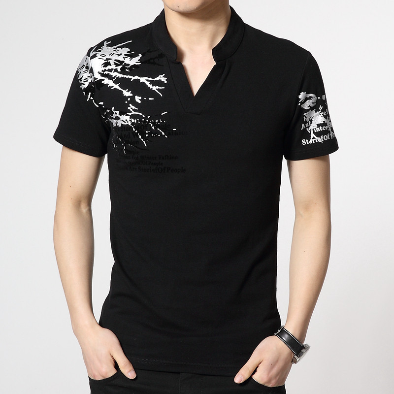 

New Short Sleeve t Shirt Men 2021 Summer Green Black Tshirt Top Tees Hip Hop Punk Rock Fashion Clothes Plus Size M-4xl 5xl v Neck H88s, 3012 b