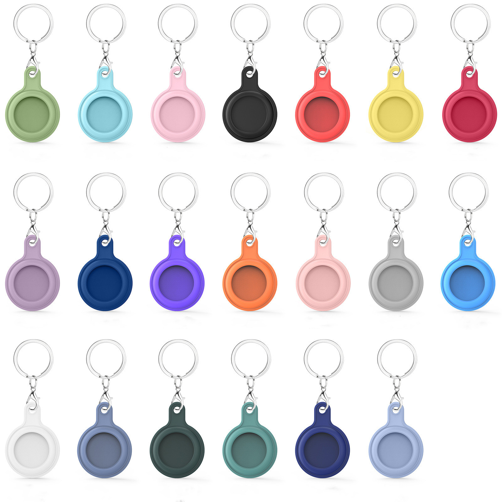 

Silicone Protective case For Apple Airtag tracking device Party Tracker Locator Anti-lost Bag With Keychain handbag Fashion Bags Pet Dog Collar Accessories WY1514