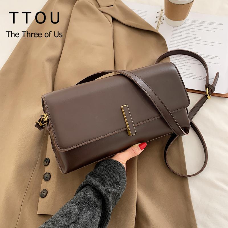 

Vintage Solid Color Simple Style Women Crossbody Bags Female Travel Pu Leather Handbags Famous Design Lock Mini Shoulder Bags, Black