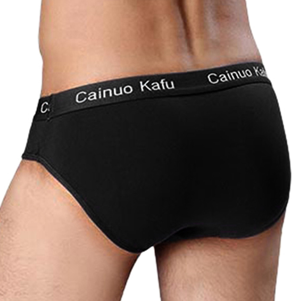 

soft stitching solid color men's sexy breathable underwear seamless shorts 2021, Black