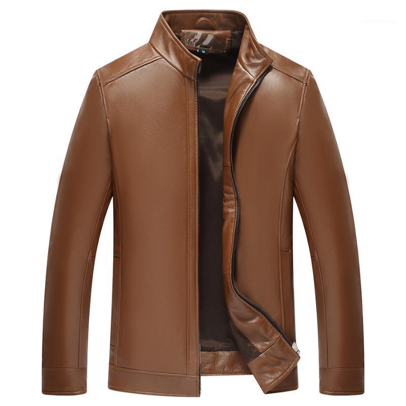 mens sheepskin bomber jacket