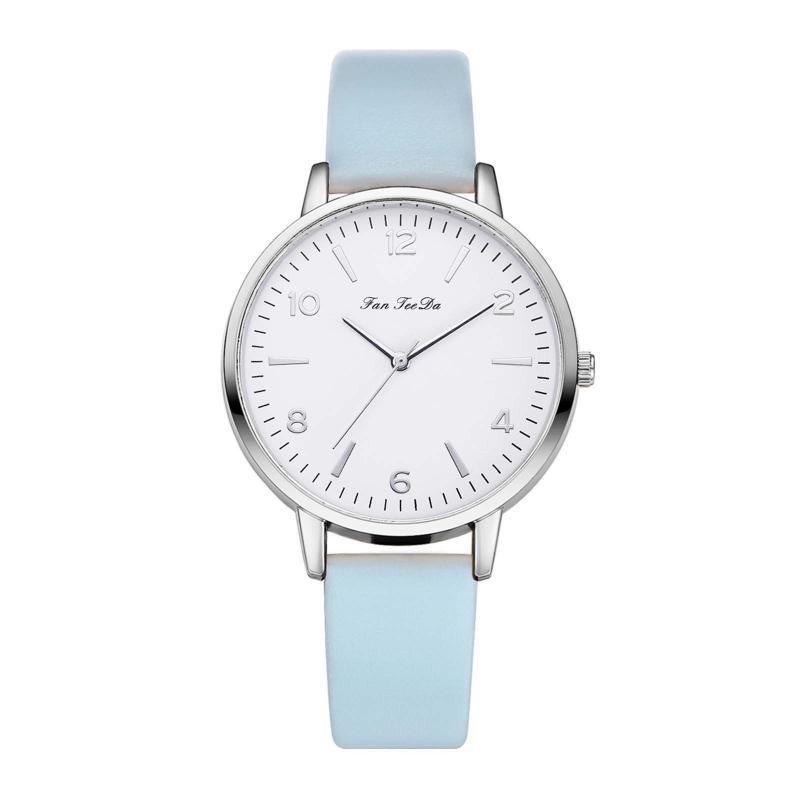 

Wristwatches Ladies Luxury Sleek Minimalist Watches Fashion With Strap Dial Women's Quartz Leather Watch Gift Relogio Masculino, White