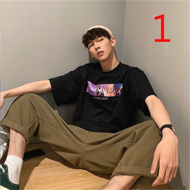 

2021 New Personality Classic Fashion Wild Tide Men's Simple Short-sleeved T-shirt 3sp7