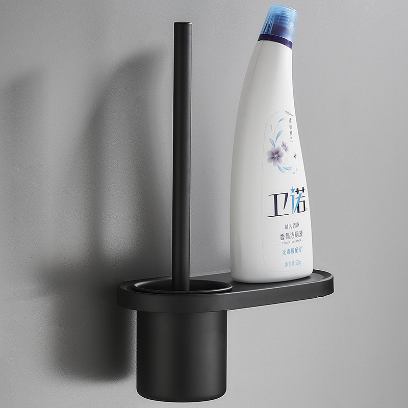 

2021 New Black with Aluminum White Bathroom Toilet Scrub Cleaning Brush Holder Set Wall Mounted A32c, Red