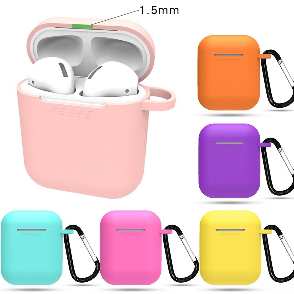 

Coloful Air Pods Case Silicon Pouch For Apple Earphone Airpods Pro Set Protector Cover Skin Wireless aribuds With Metal Buckle