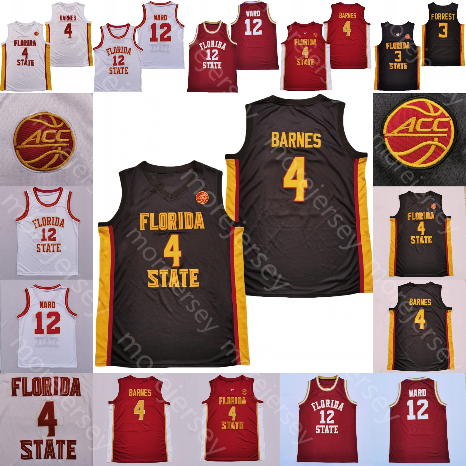 

Florida State Seminoles FSU Basketball Jersey NCAA College Malik Osborne Scottie Barnes Jalen Warley John Butler Cam'Ron Fletcher Caleb Mills Charlie Ward, Black