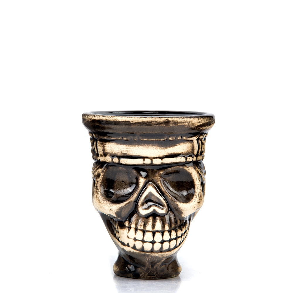 

Arab hookah fitting creative ceramic cigarette bowl skull