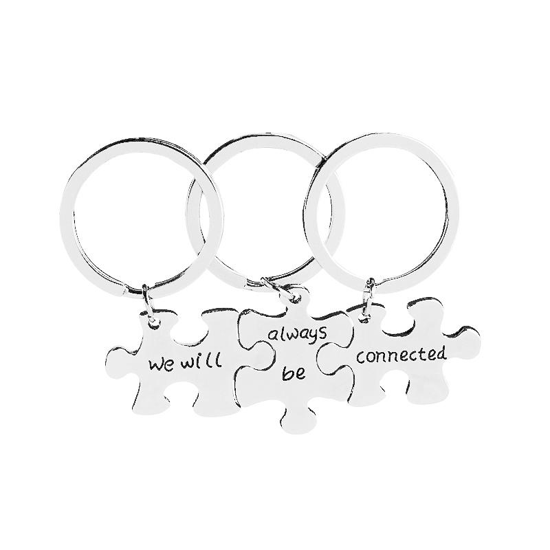 

Keychains We Will Always Be Connected 3 Bff Key Chains Gift For Friend Soul Mate Forever Mothers Day Car Holder