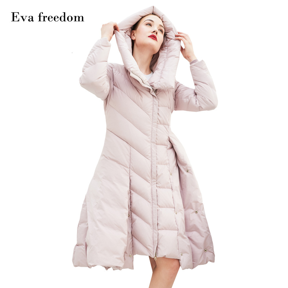 

down jacket fashion women's trend 2021 hooded middle and long thickened, Black
