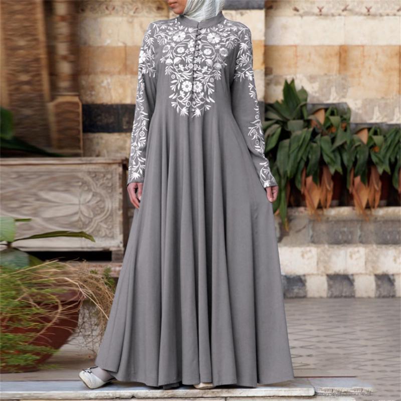 

Casual Dresses Dress Women Summer Muslim Kaftan Arab Jilbab Abaya Islamic Lace Stitching Maxi Robe Femme Plus Size Clothing, Ht