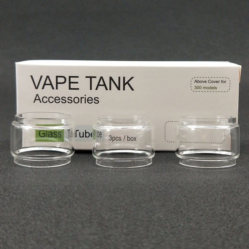 

E Cig Accessories Replacement Bulb Pyrex Glass Tube For TFV9 7ML Tank 3PCS/Box Clear Color
