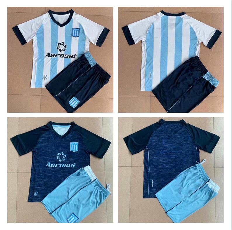 

2021 Racing Club de Avellaneda Kids kit Soccer Jerseys 21/22 Home Away BOU FERNANDEZ CENTURION children Football shirt uniform
