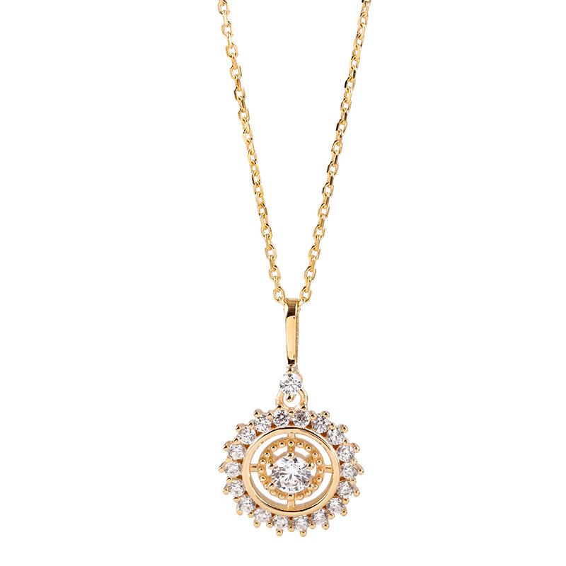 

Chains Women's Fashion Simple Temperament Set Zircon Flower Necklace 2021 Jewelry