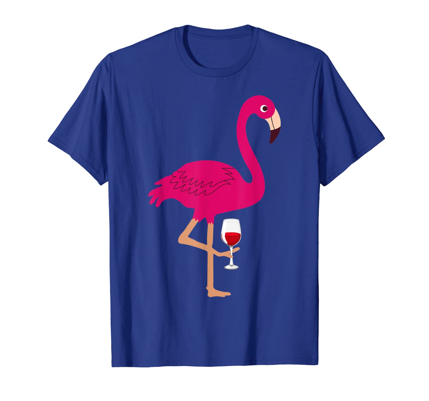 

funny pink- flamingo drinking wine short sleeve tshirt, White;black