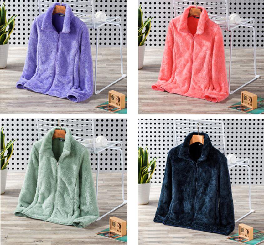 

2022 New Fashion Women Soft Fleece Osito Jackets High Quality Ladies SoftShell Ski Windproof Casual Coats Jackets, Women black