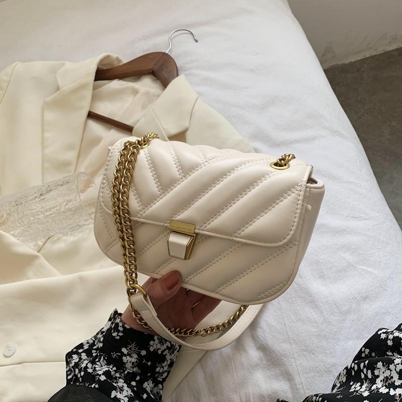 

High Quality PU Leather Crossbody Bags for Women 2021 Spring Shoulder Bag Solid Color Black Purses and Handbags Luxury Designer, Beige