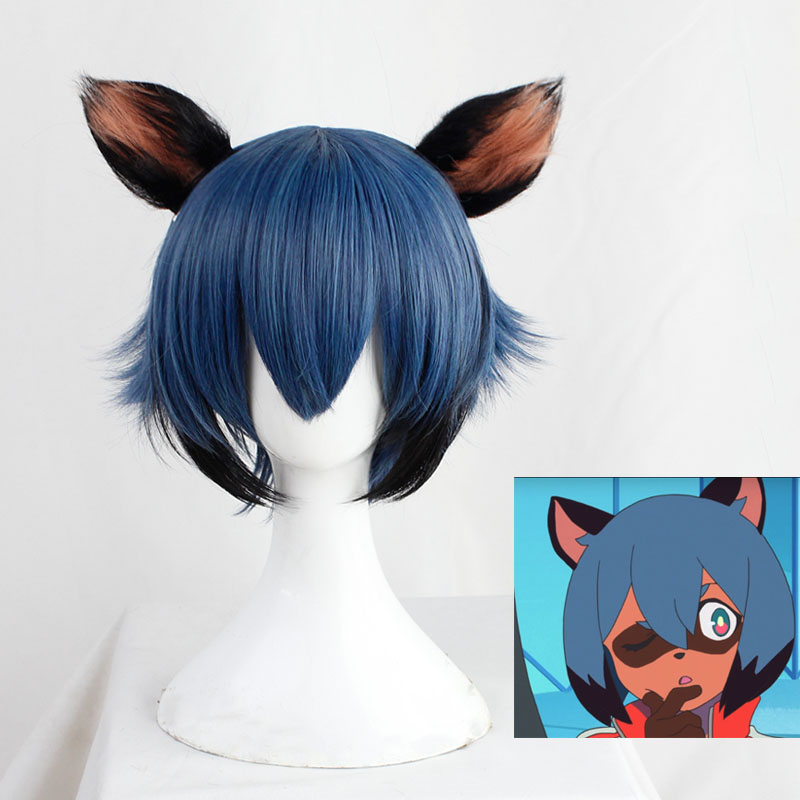 

Costume AccessoriesBNA BRAND NEW ANIMAL Kagemori Michiru Cosplay Wig Blue Short Hair Synthetic Wig with Ears BNA Hair Wigs Halloween Role Pl, Just ears
