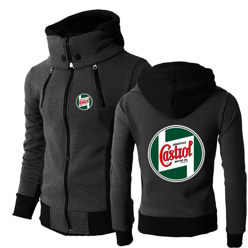 

Men's Hoodies & Sweatshirts 2021 CASTROL SIGN Vintage Mens Casual Sports Autumn Long-sleeved Print Classic Cardigan Harajuku Comfortable Top, Black