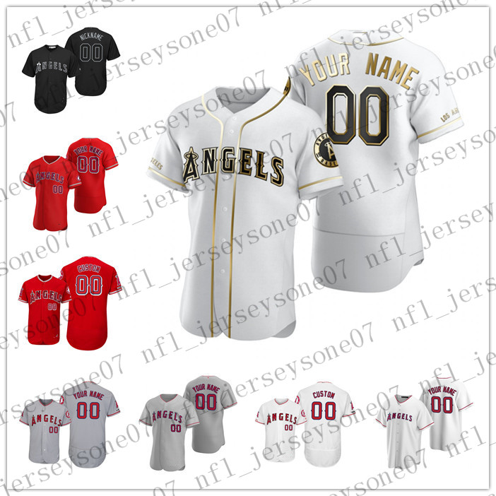 

Custom Angeles men women youth Angels white gray red Authentic 2020 Home Jersey, Black