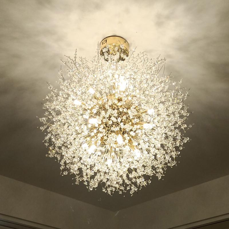 

Chandeliers Crystal Snowflake Chandelier For Living Room Kitchen Rectangle Globe Dandelion Nordic Decor Round Led Ceiling Lamp