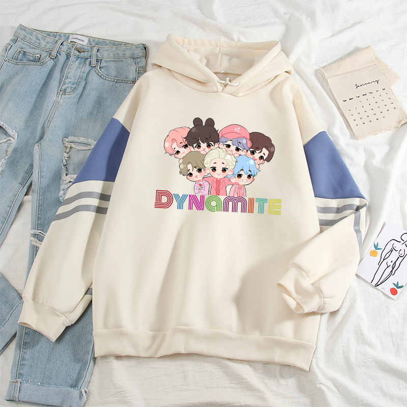 

women's hoodies & sweatshirts hooded, baggy, casual, plus velvet, color, letterhead print, women's sweatshirt with cream cleavage, Black