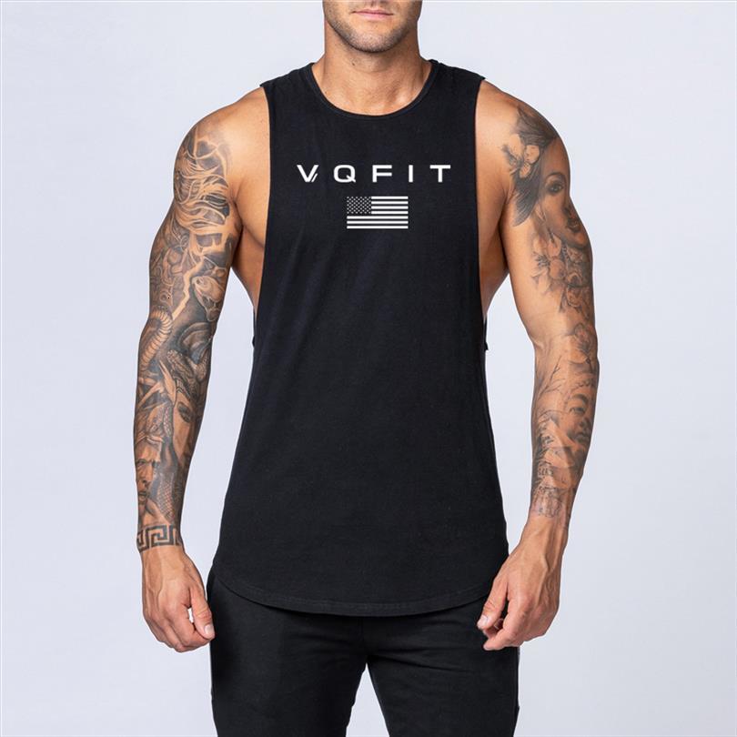 

workout stringer clothing vest men bodybuilding singlets cotton fitness mens tank muscle sleeveless sportswear undershirt, White;black