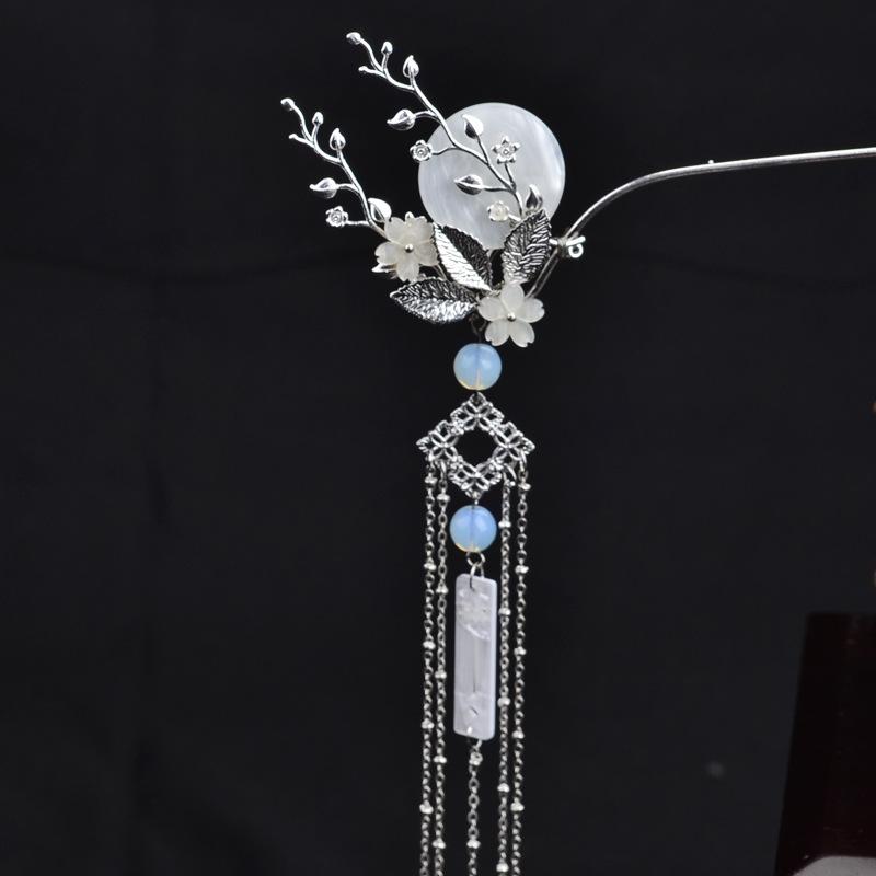 

Hair Clips & Barrettes Moon Tree Tassels Hairpins Women Girls Sticks Accessories Long Wholesale, Golden;silver