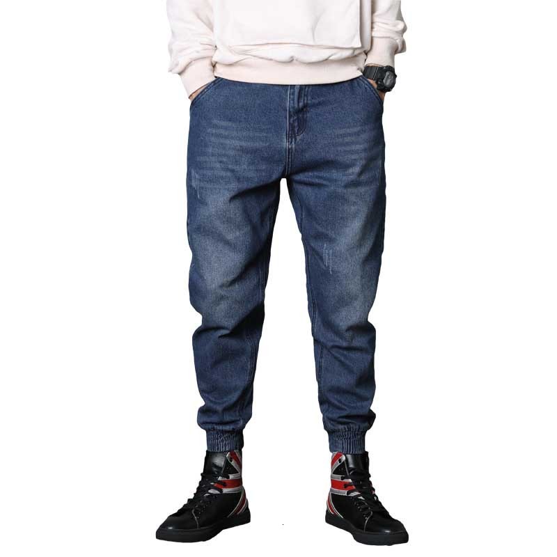 

2021 New Harem Joggers, Breen Fashion Casual Jeans Loose Pants, Man Clothes. Cnqh, Blue.