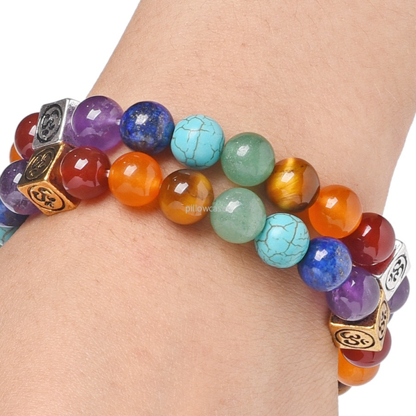 

8mm Natural Stone Tiger eye beads Bracelets 7 Chakra Yoga Bracelet Women Men Bracelets Fashion Jewelry gift Will and Sandy, Black