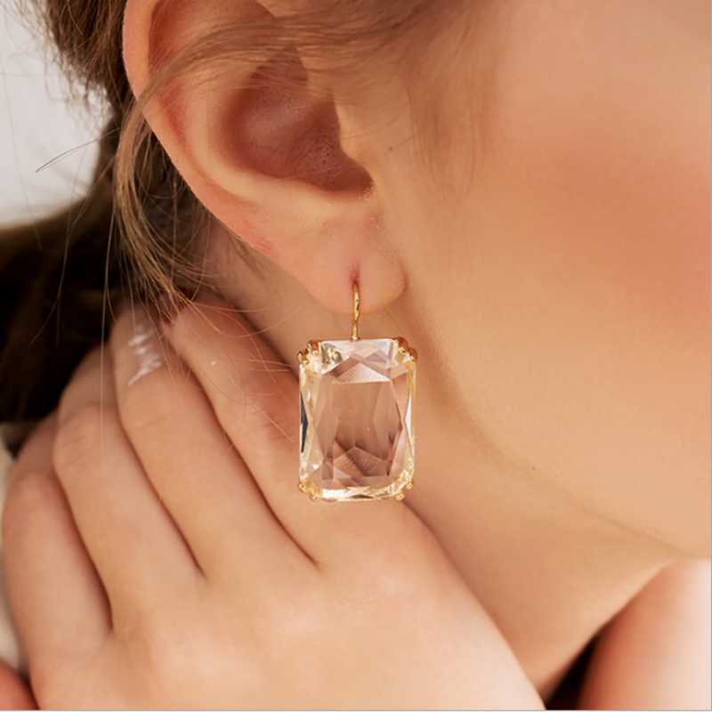 

Dangle & Chandelier FDLK 2021 Trendy Geometric Square Acrylic Drop Earrings Women Wedding Engagement Earring Party Jewelry, Silver