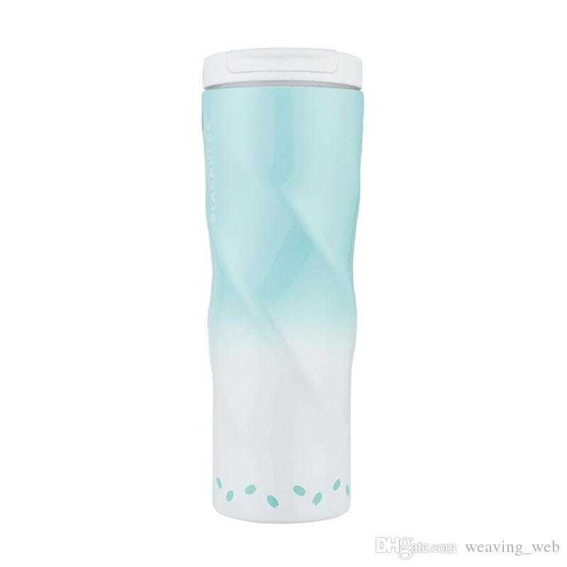Insulated Cup Spiral Coffee Cup Car Cups Stainless Steel tumbler Lavender Boys Girl Pink White Water Bottle