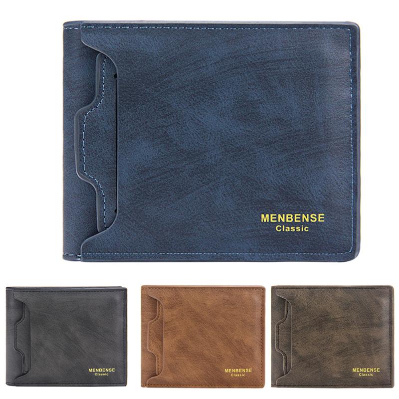 

Wallets Men's Wallet Purse Fashion PU Soft Leather Male Mini Card Holder Hasp Coin Pocket Slim Men Money Bag