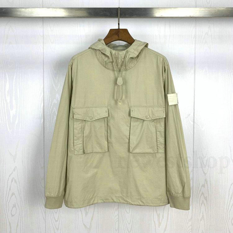 

20ss hotselling PIECE SMOCK/ANORAK COTTON NYLON TELA Pullover Jacket Men Women Coats Fashion designer Outerwear coat, Black;brown