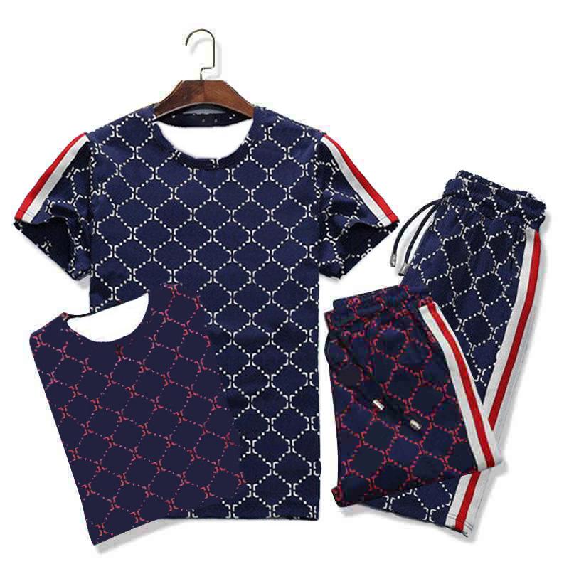 

Fashion Mens Tracksuits Summer T Shirts + Shorts Clothing Sets with Letters Casual Streetwear Trend Suits Men Breathable Tees Pants 4 Colors, Not for sale products/no ship