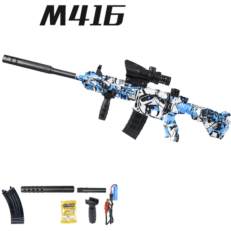 

M416 Manual Toy Guns For Boys With Water Bullet Plastic Model Birthday Gift Paintball