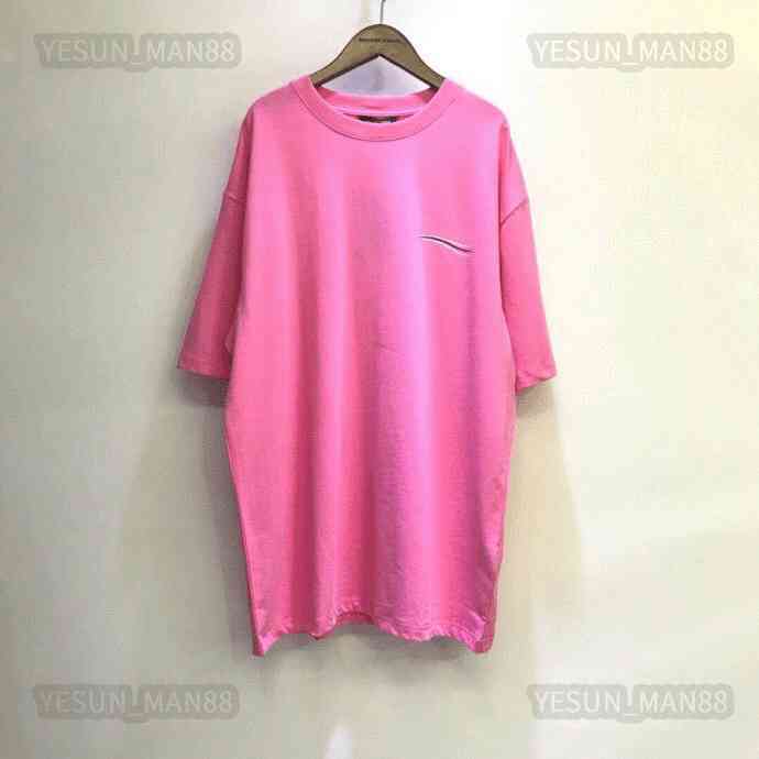 

Designer Luxury Spring And Summer Balencaigas Cola Wave Printed T Shirt Mens And Womens Couple Loose Short Sleeve Top Various Styles, 19