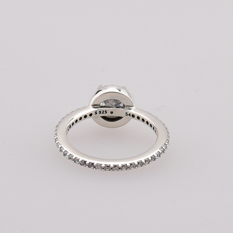 

Band Rings Real 925S Silver CZ Diamond RING with Original box set Fit Pandora style Wedding jewelry Engagement Jewelry for Women Girls