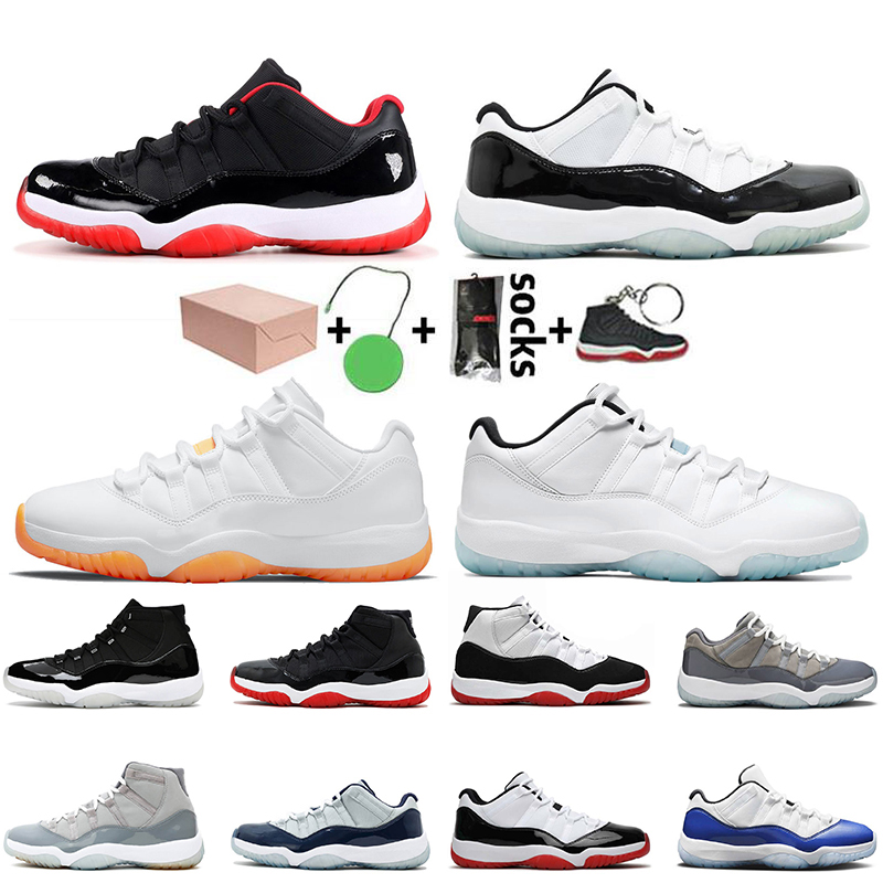 

With Box Men Womens 11s Basketball Shoes 2021 Jumpman 11 Sneakers Trainers Low Legend Blue Citrus Jubilee 25th Anniversary High Bred Gamma Pink, #29 low unc 36-47