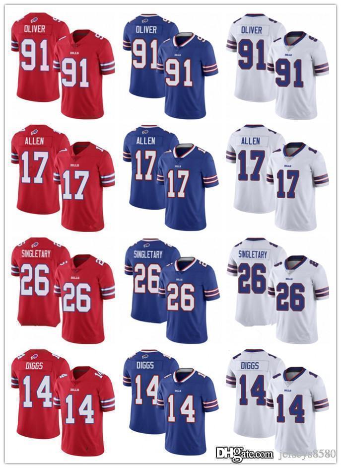 

Men women youthBuffaloBills14 Stefon Diggs 17 Josh Allen red 91 EdOliver 26 Devin Singletary blue Football Jerseys, Color